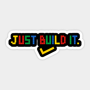 Just Build It Master Builder Building Block Boys Girls Sticker